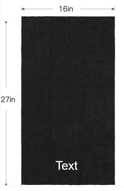 Black Salon Towel Microfiber 27-inch X 16 inch