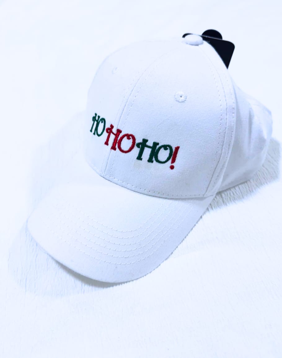 Embroidered Ho Ho Ho cap one size