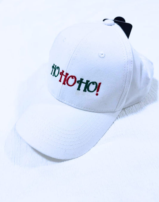 Embroidered Ho Ho Ho cap one size